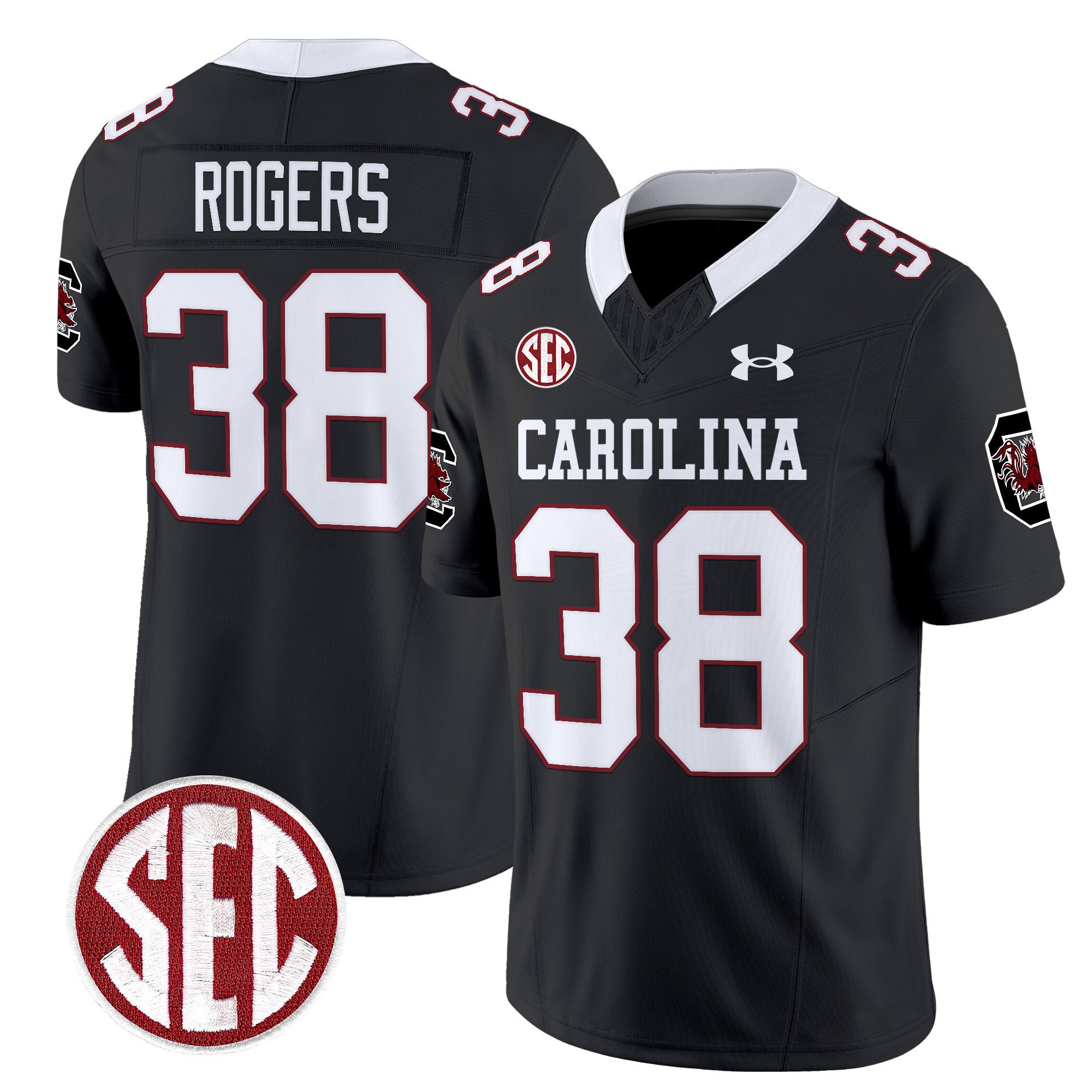 Men South Carolina Gamecocks #38 Rogers Black 1980 Throwback Vapor Limited 2024 NCAA Jersey->indianapolis colts->NFL Jersey